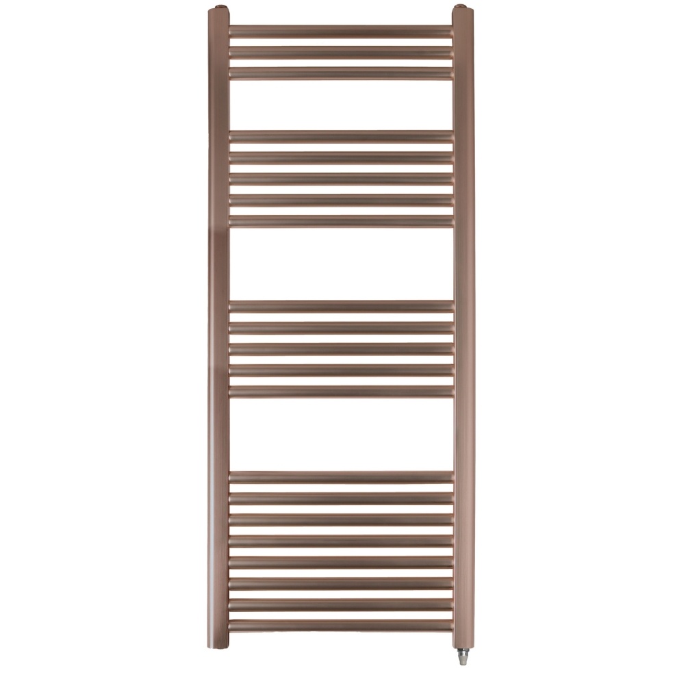 JTP Vos Brushed Bronze 1200mm x 500mm Electric Towel Radiator Cut Out